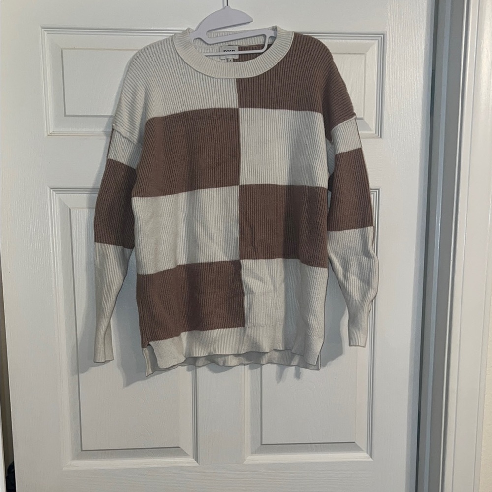Women’s Brown and Cream Sweater